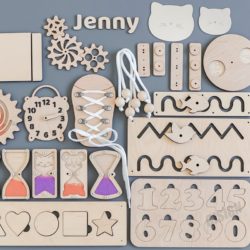 Jouet éducatif pour bébé en bois à engrenages, labyrinthe de chaussures et sablier DIY